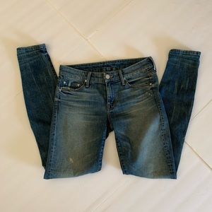 Mother low rise straight leg jeans